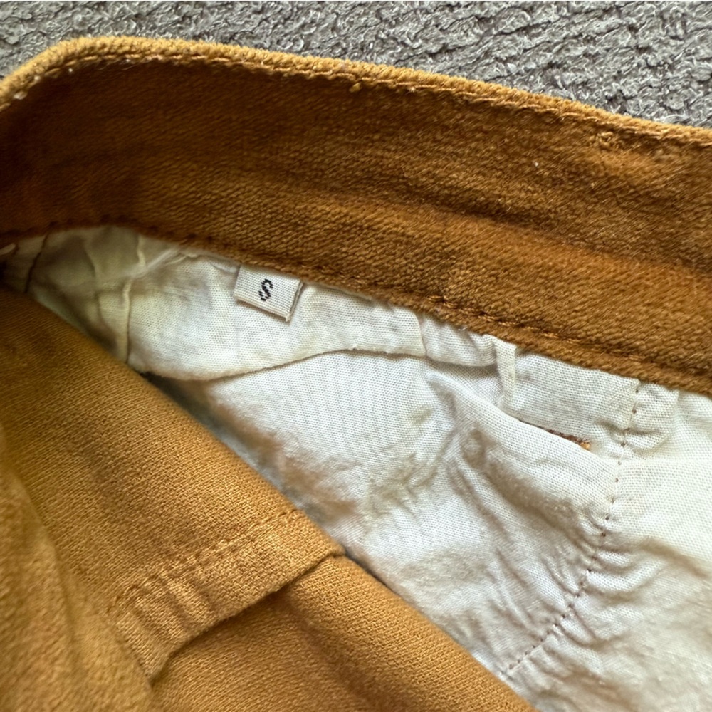 Brandy Melville Womens Corduroy Button Mini Skirt Size Small Brown Made in Italy - Picture 4 of 7